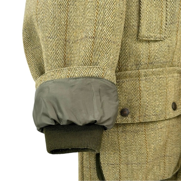Game Technical Apparel Padded Derby Tweed Green Wool Countrywear Jacket Coat - Picture 9 of 16